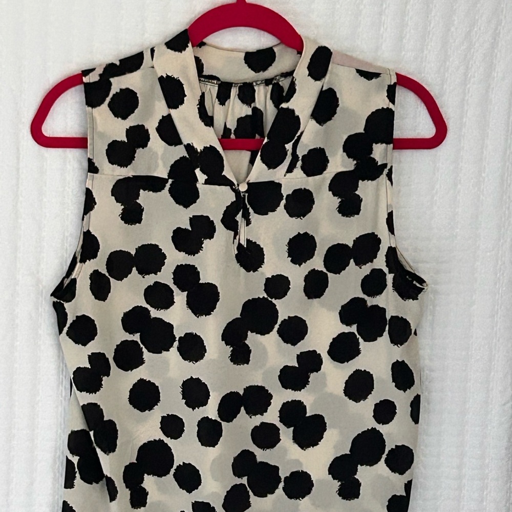 Black and Cream Polka Dot Blouse